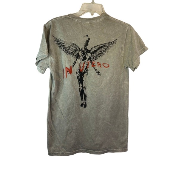 Nirvana In Utero T Shirt Gray Short Sleeve Graphic Band Tee Size S - Picture 1 of 5